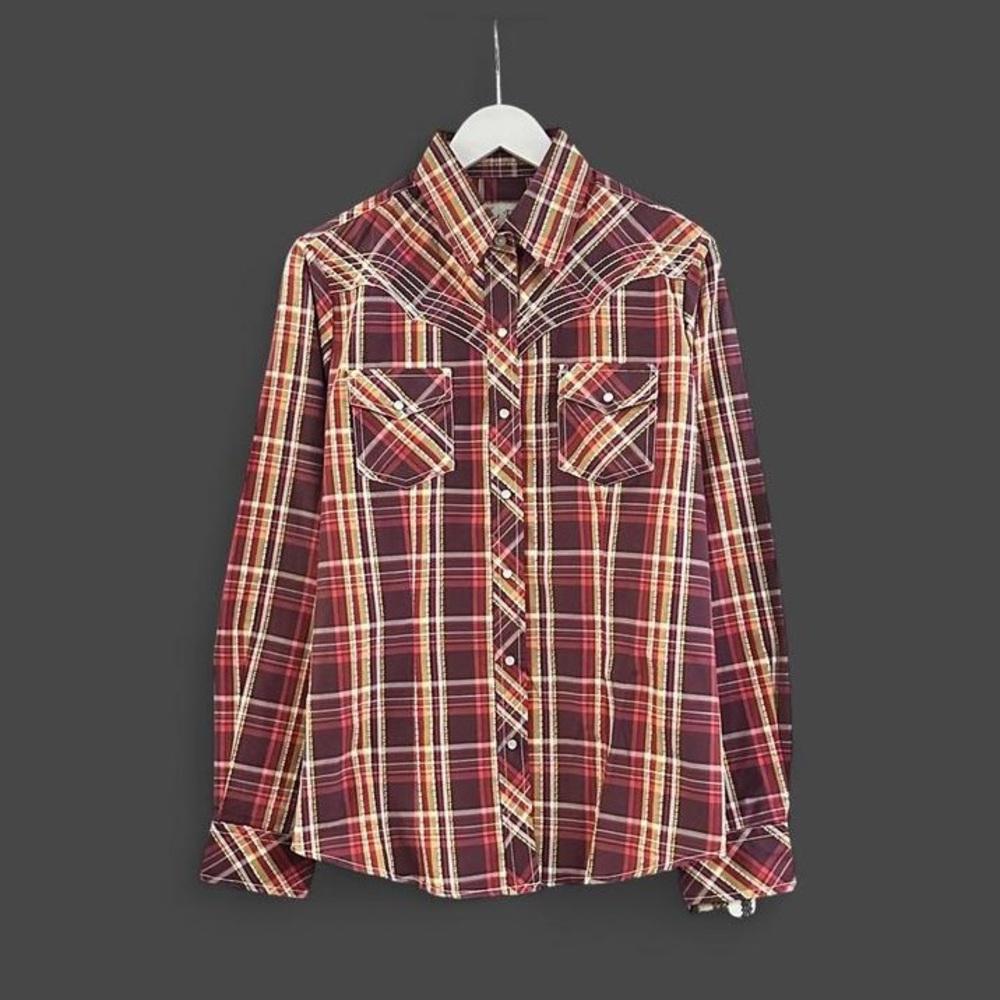 🔥 CEDAR ROSE Western Rodeo Pearl Snap Button Shirt